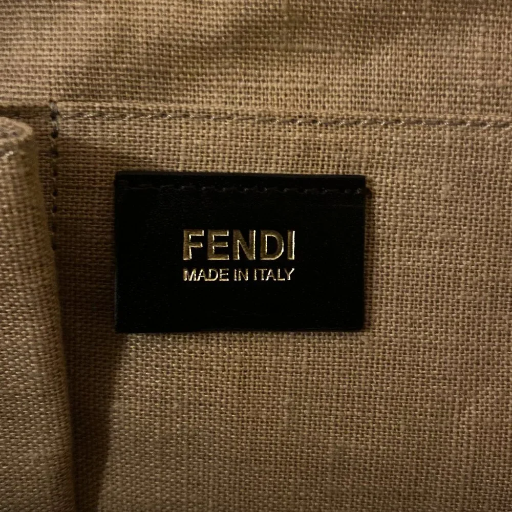 Fendi Pequin Multicolor Striped Tobacco Tote